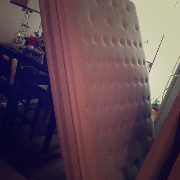 mattress box spring and metal bed railing