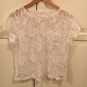 White see through top from Abercrombie&Fitch