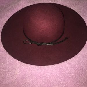 Burgundy hat