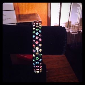 Crystal bangle multi colored crystal.