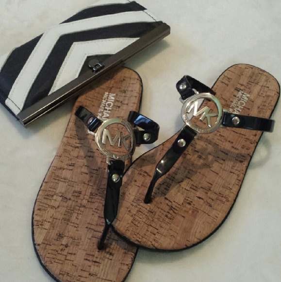 Michael Kors Shoes - Michael kors black thong sandals