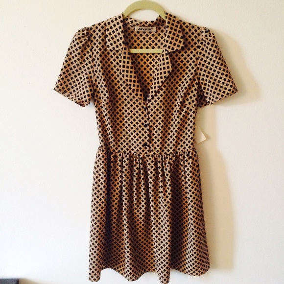 Collared fit and flare dress