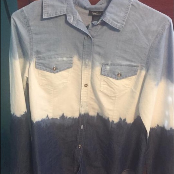 Denim button up