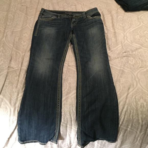 Silver Suki 17" Surplus Jeans! W32/L33