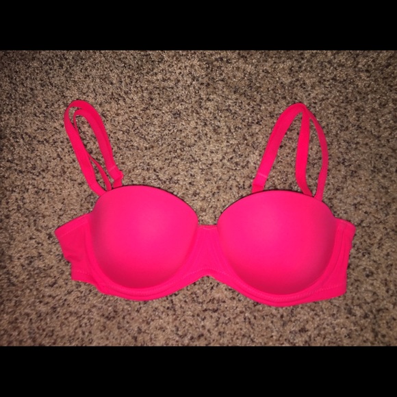 Pink Victoria's Secret Strapless Bra