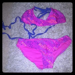 Girls Roxy Two Piece Bathing Suit