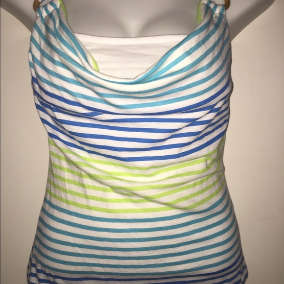 Multicolor crisscross racer back tank