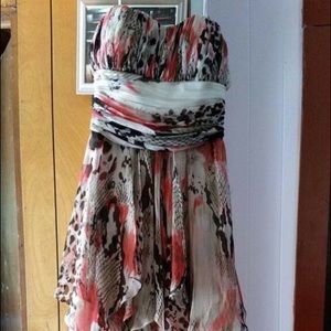 Multicolored high low dress