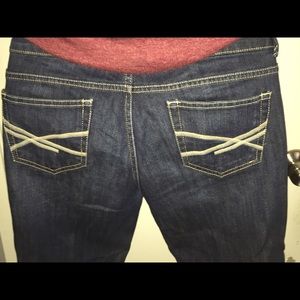 Aeropastel Dark wash jean capris