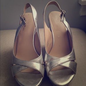 Nine West platform glitter heels