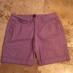 JAG lavender cotton twill shorts