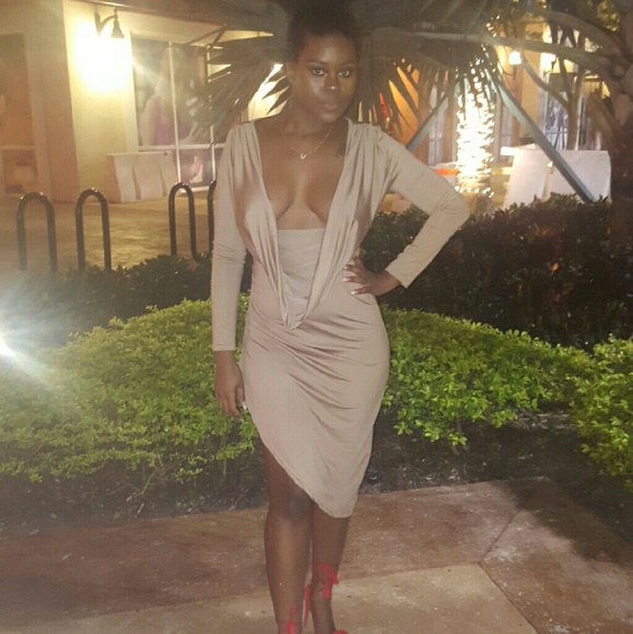 Deep plunge dress