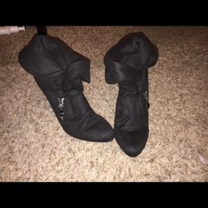 High heel booties size 8