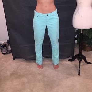 J.Crew Tiffany blue corduroy pants