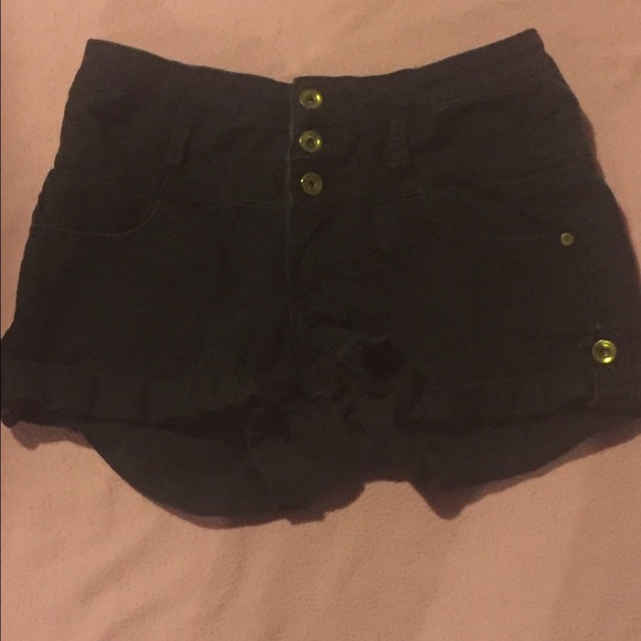 High waisted jean shorts