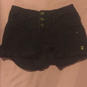 High waisted jean shorts