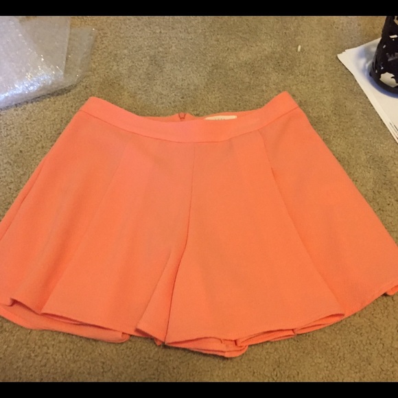 Salmon Orange Skorts