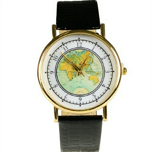 Unisex map watch