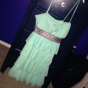 teal formal dress