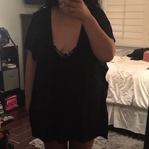 Black Flowy Swimsuit Cover Up