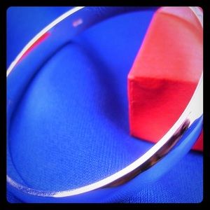 Silver 925 Smooth Sleek bangle bracelet