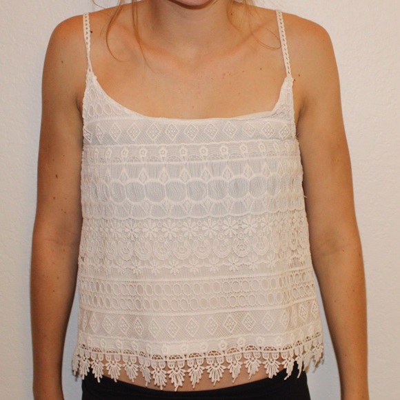 H&M white tribal tank