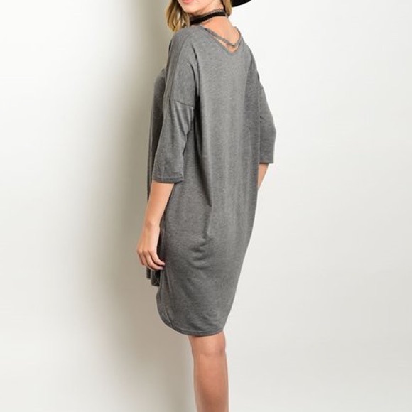 ❗️CLEARANCE❗️Fall Must Have Gray Dress/ Tunic - Picture 3 of 4
