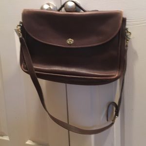 Coach leather bag suitable for laptop or iPad.