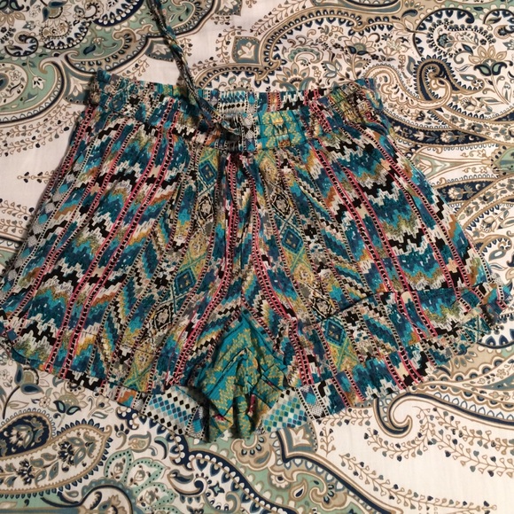 Colorful patterned shorts. Worn once.