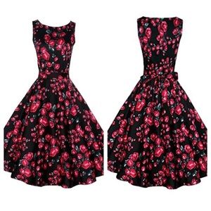 NWT vintage style Acevog floral garden party dress