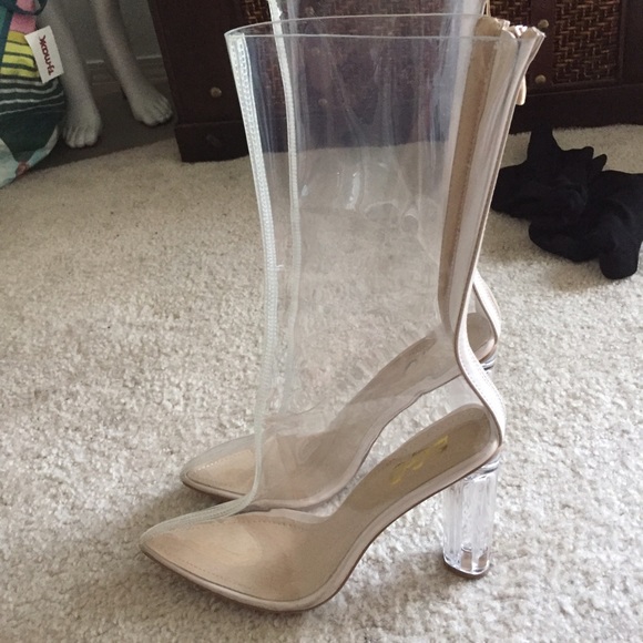 Clear Perpex Ankle Boot
