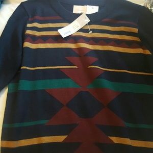 Skies are blue Milly graphic knit pullover sweater