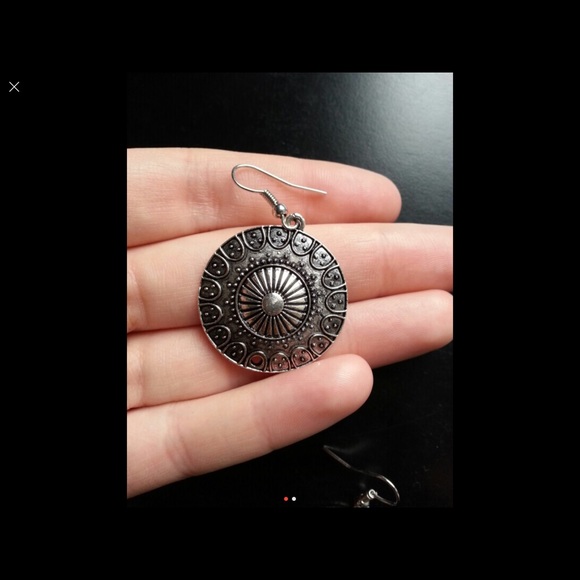 Bohemia Tibetan Silver Vintage Retro Drop Earrings - Picture 2 of 3