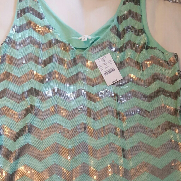 J crew factory sequin tank top