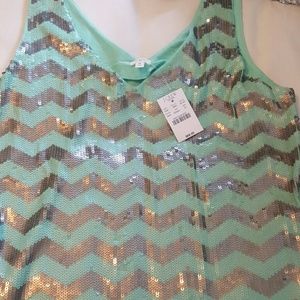 J crew factory sequin tank top