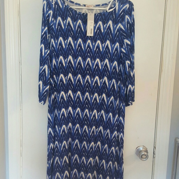 Pixley Lyra 3/4 sleeve abstract chevron dress
