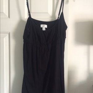 Loft cotton black dress
