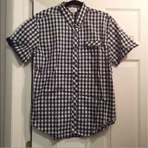 NEW Zara Man Checker Button Up