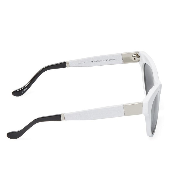 The Row x Linda Farrow Leather Cateye Shades