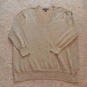 Glittery J. Crew Quarter Sleeve Top