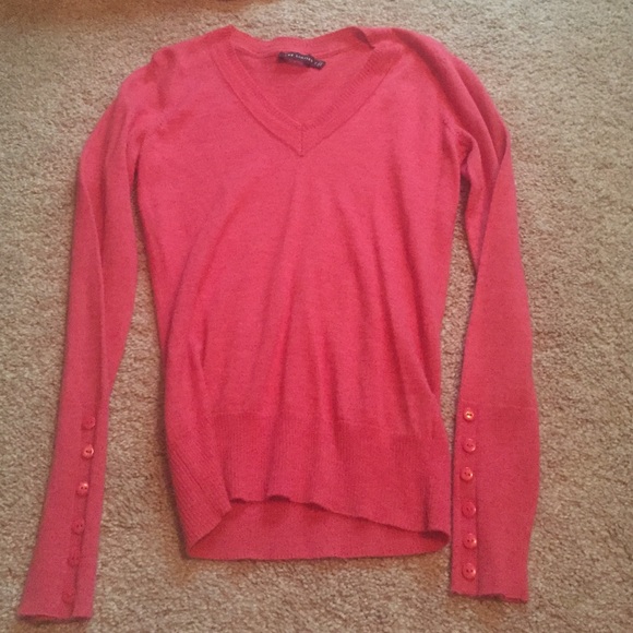 Long sleeve v-neck with button sleeves