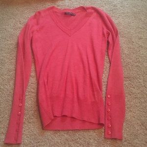 Long sleeve v-neck with button sleeves