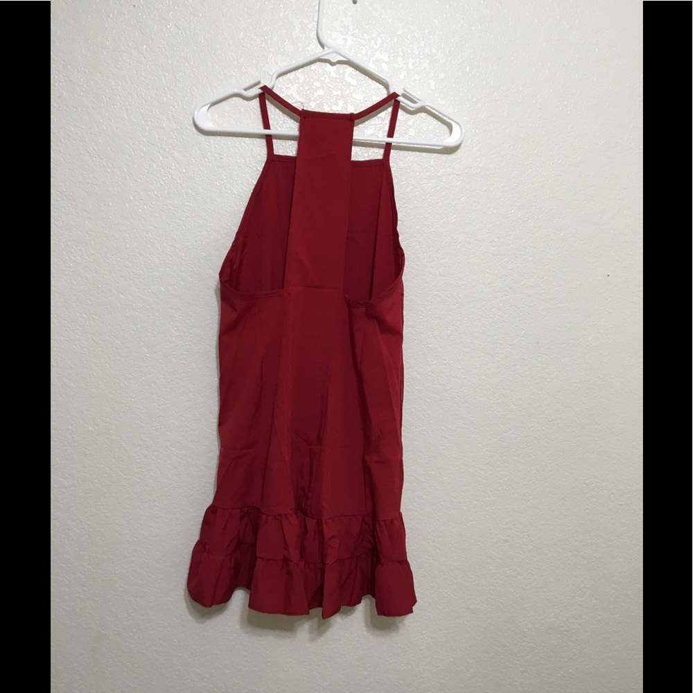 Beige Color Lightweight Fabric Sleeveless Dress - Picture 5 of 5