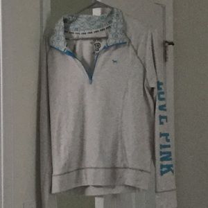 Pink quarter zip pullover