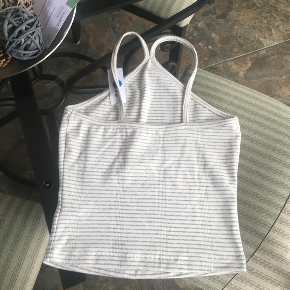 Pacsun Me To We Creme Striped Crop Top - Picture 2 of 2