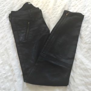 J Brand waxed denim Moto leggings