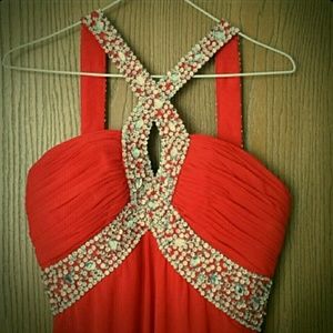 Red gown
