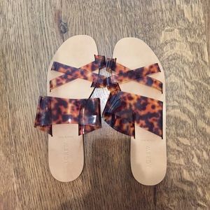 J. Crew Bali tortoise slides - 10 BRAND NEW!