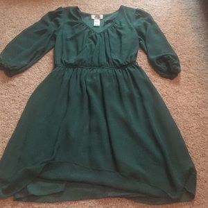 Green quarter sleeve dress