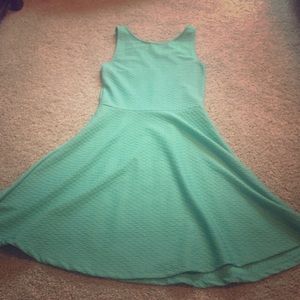 Mint green tank top mini dress